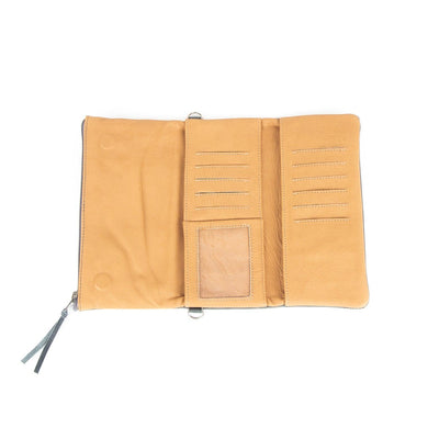 MM21228 - All Leather Envelope Wallet - Storm Blue