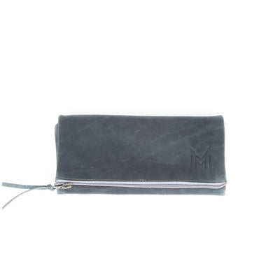 MM21228 - All Leather Envelope Wallet - Storm Blue