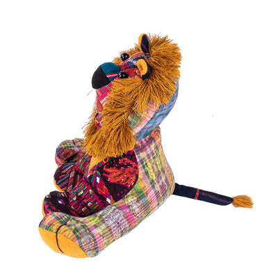 MM21507 - Patchwork OOAK Lion Decorative Pillow