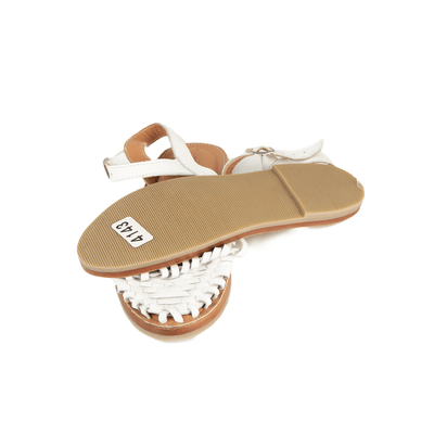 MS4043 - Huaraches Ankle Strap White - SAMPLE